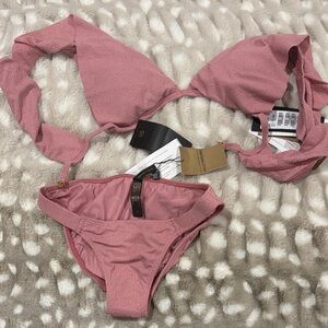 Vix brand new with tags Pink Textured Bikini Set